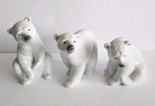 Set lladro polar bears - set, of