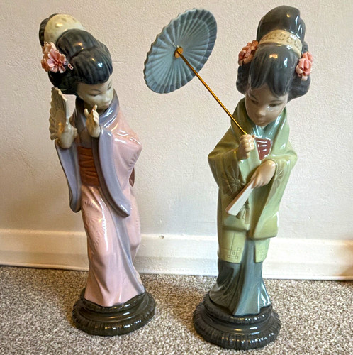 Lladro geisha figurine - figurine, pair