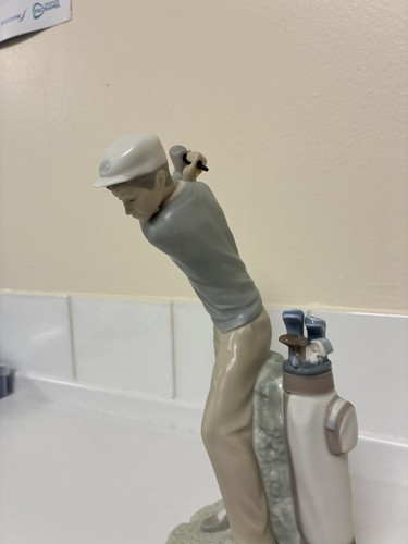 Lladro vintage male golfer - lladro,