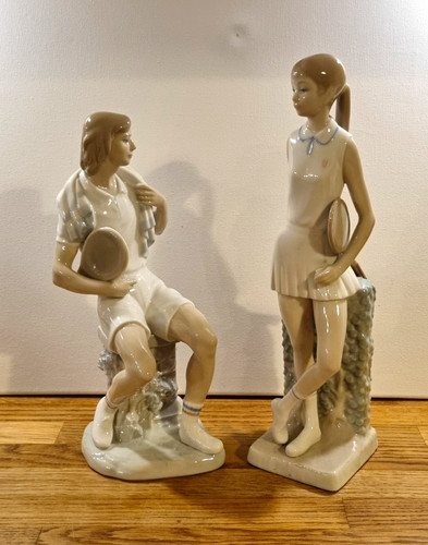 Lladro porcelain tennis player - lladro,