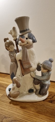 Lladro snowman with - lladro, boy