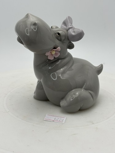 Nao lladro porcelain hippo - porcelain,