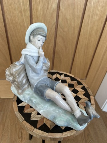 Lladro porcelain boy with - porcelain,