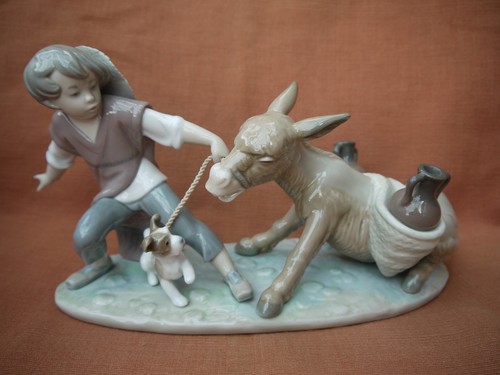 Lladro stubborn donkey - lladro, donkey"